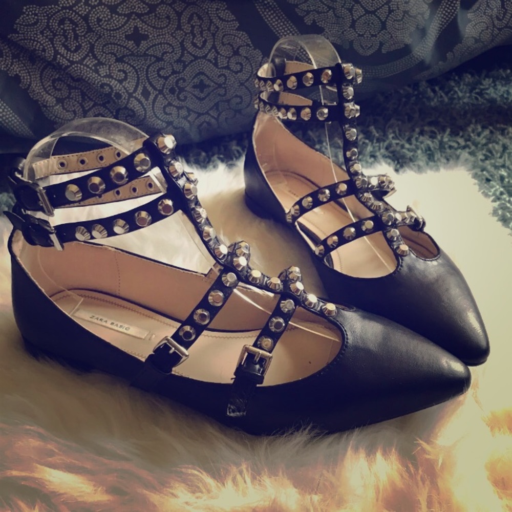 Zara studded flats